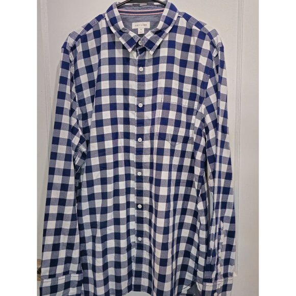 Sun + Stone Long Sleeve Casual/Dress Button Shirt - Blue White - Size- XL - Picture 8 of 13